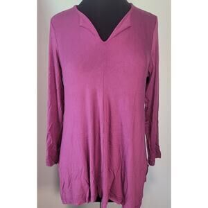 Soft Surroundings Plum A-Line Tunic P/M Long Sleeve Oversized – EUC